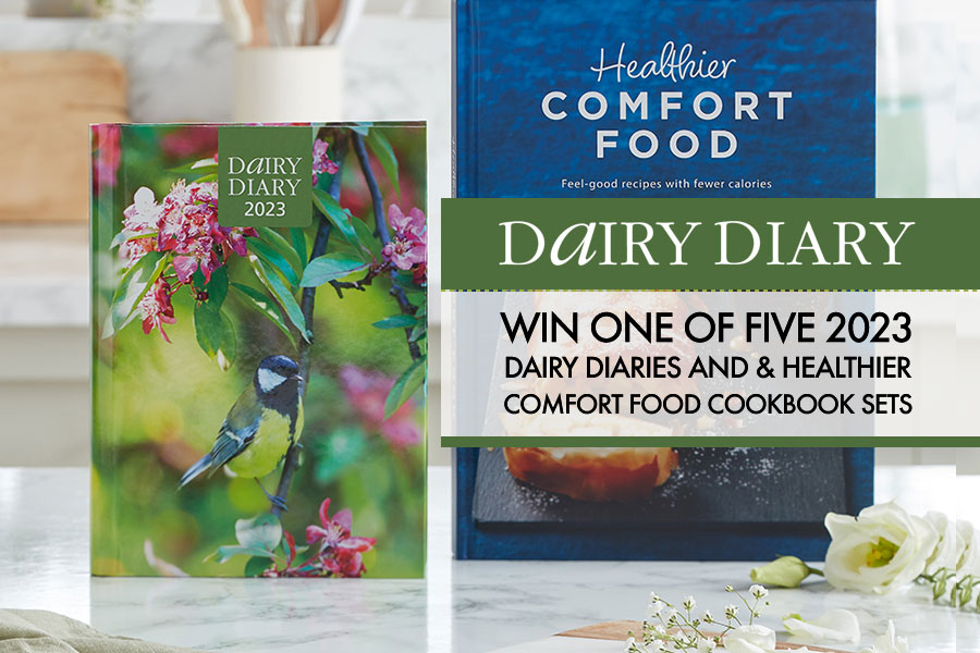 Win ONE of FIVE 2023 Dairy Diaries and Healthier Comfort Food Cookbook